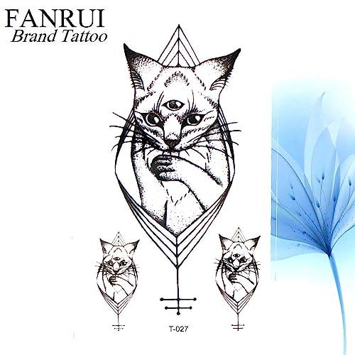 TTHUONG THATHU Summer Hot Triangle Geometric Black Mountain Waterproof Tattoo Arrow Women Body Arm Art Drawing Tattoo Men Cool Hand Chain Tatto