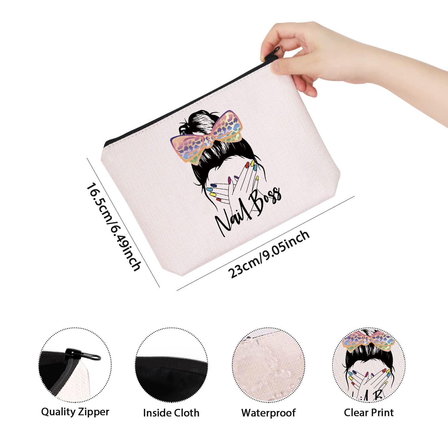 TSOTMO TSOTMO Nail Technician Gift Zipper Pouch Makeup Bag