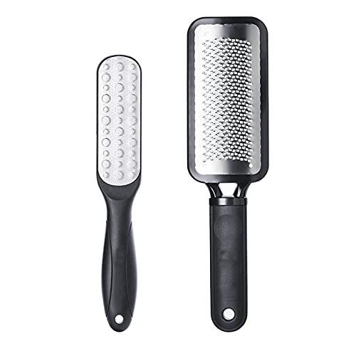 Sucica Sucica 2PCS Foot File, Premium Stainless Steel Foot Rasp File Callus Remover Professional Foot Scrubber - Colossal Foot Rasp and Dual Sided Foot File, Black