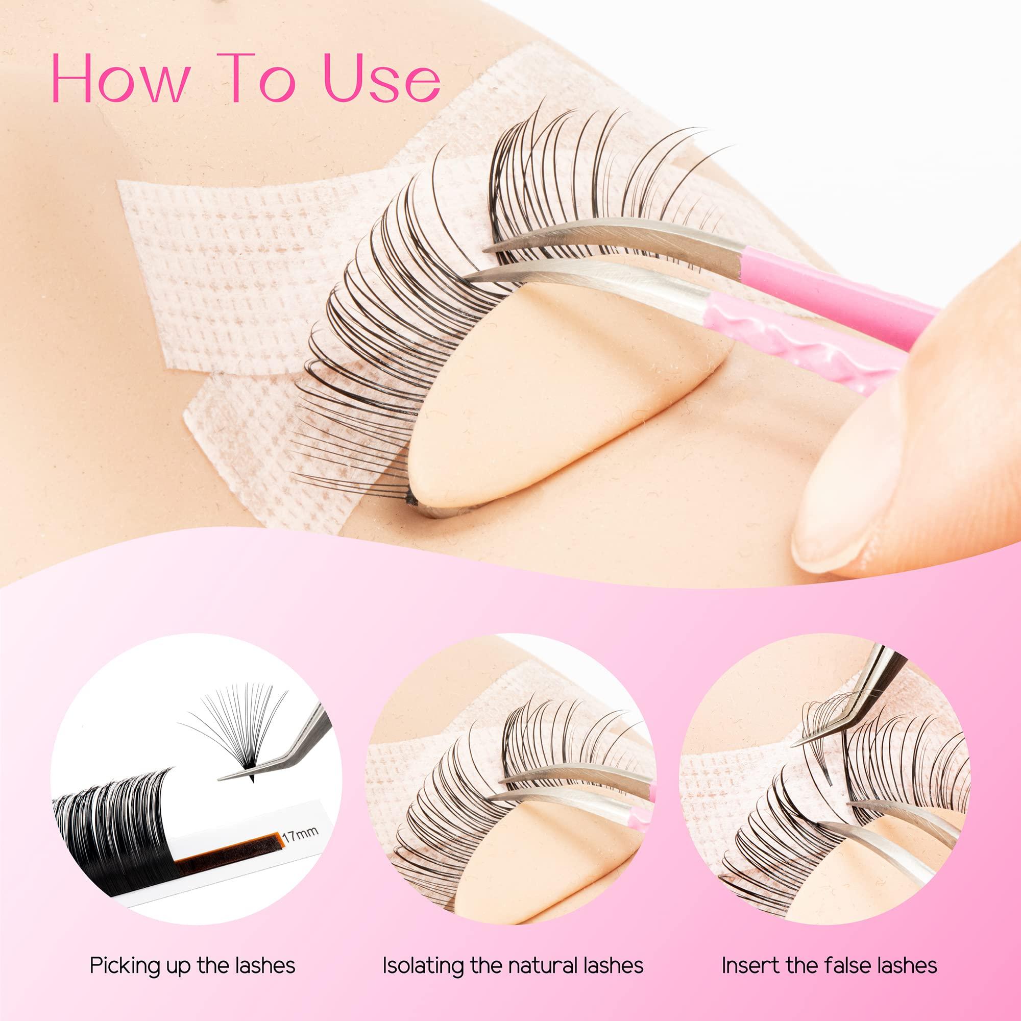 TDANCE TDANCE Lash Tweezers For Eyelash Extensions Fiber Tip Lash Tweezers Volume Boot Lash Extension Tweezers Volume Lash Tweezers Stainless Steel (Volume Boot Tweezer-Pink-T2,1Pcs)