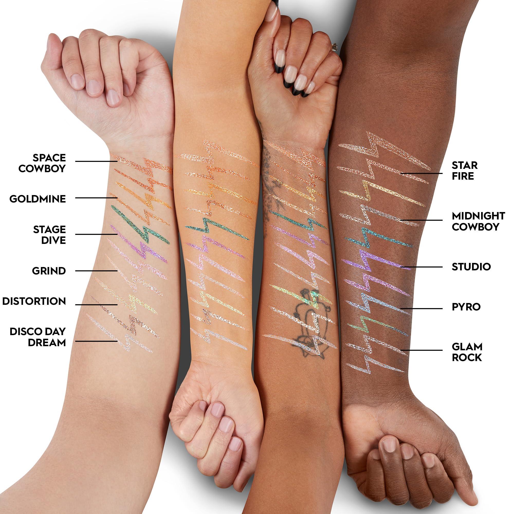 URBAN DECAY URBAN DECAY Moondust Liquid Glitter Eyeliner (Glamrock - Silver Glitter), Sparkly Eye Liner, Glitter Eyeshadow Topper, Universal Shimmering Shades, No Fallout - 0.25 fl oz