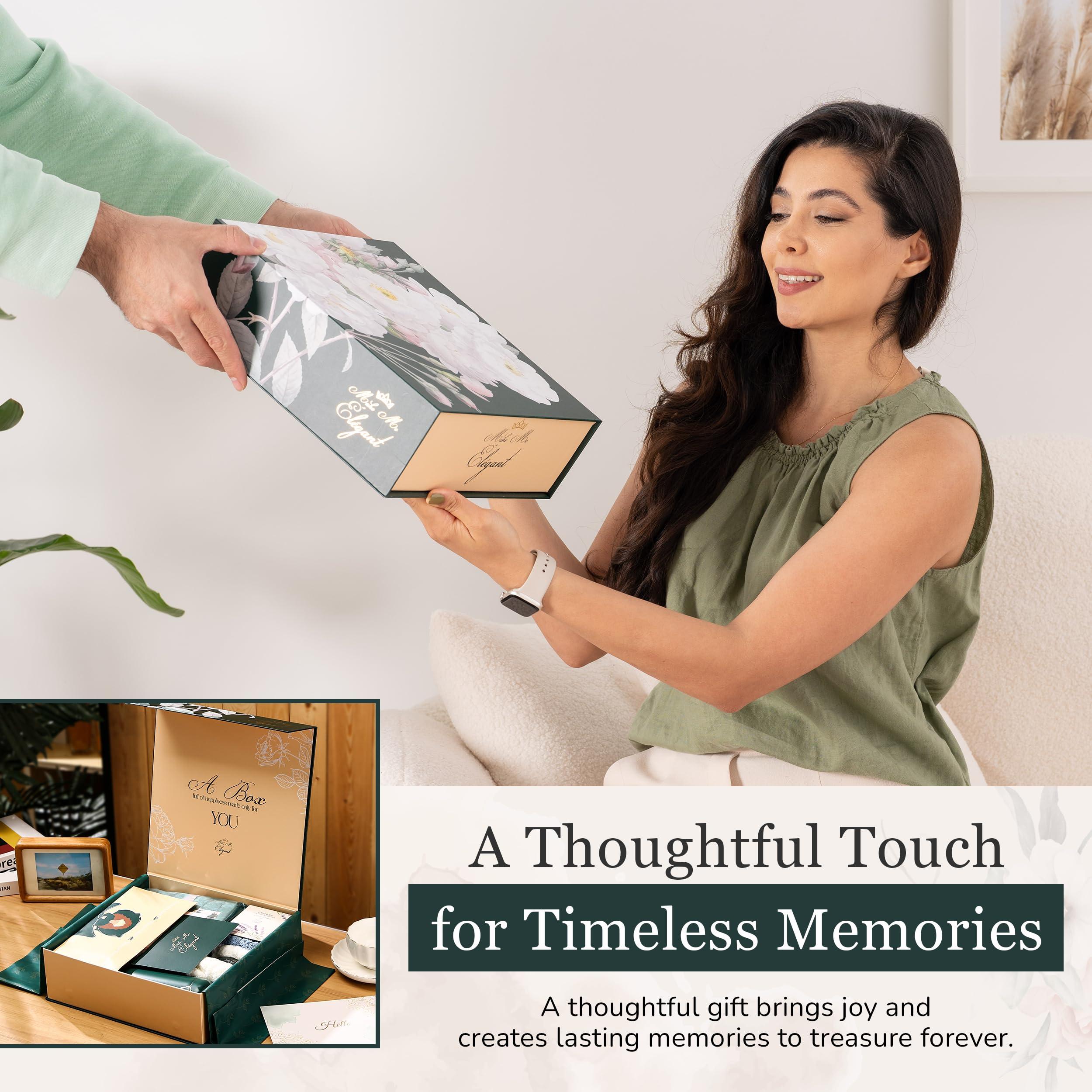 MAKE ME LGANT MAKE ME ELEGANT Spa Gift Baskets for Women, Luxury Self Care Package Happy Birthday, Mothers Day Gifts Box, Unique Designs Satisfying Gift Cards for Womens, Express Elegance and Aristocratic Charm