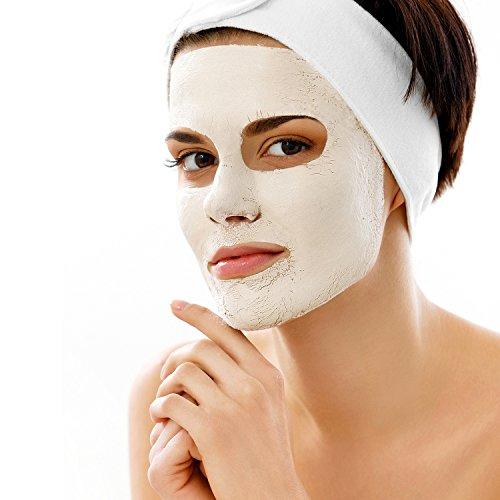 EBOOT eBoot 2 Pieces Spa Headband Makeup Headbands Facial Terry Cloth Headband Stretch Yoga Sport Towel Headband (White)