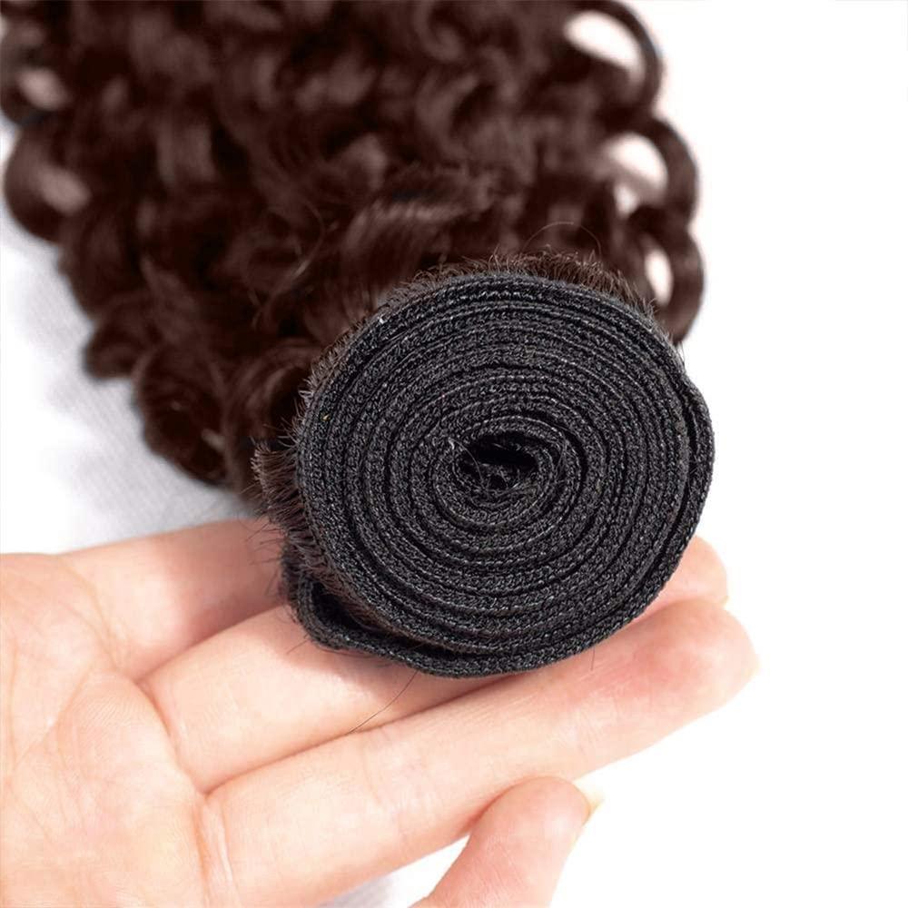 Peenoll Peenoll Jerry Curly Human Hair Bundles Honey Brown Color 4 Human Hair Bundles Unprocessed Brazilian Virgin Hair Bundles Human Hair Quick Weave for Hair Extension