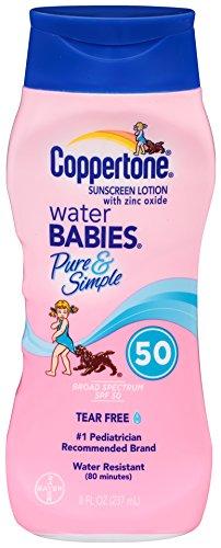 Coppertone Coppertone Water Babies Pure & Simple SPF 50, 8oz (Pack of 2)