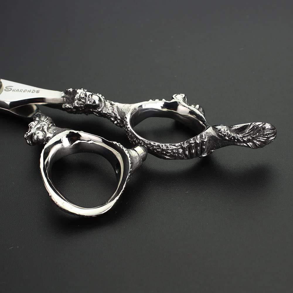 SHARONDS 6 /7/8/9 inch Hair Cutting Scissors Professional Home Haircutting Barber Salon Shears Kit with Case for Men/Women(lLarge) (7 inch 3pc)