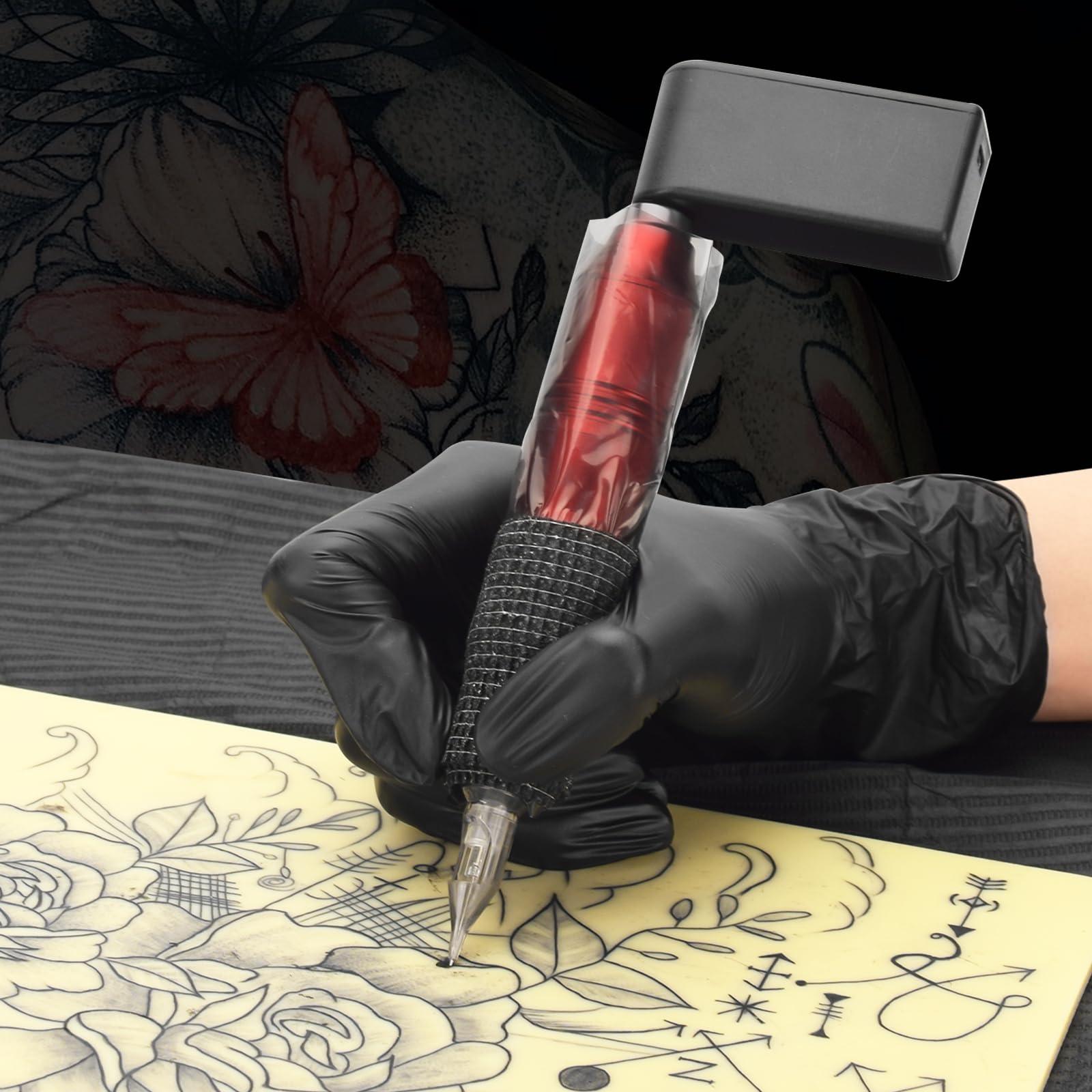 BAMTTOO BAMTTOO 200pcs Tattoo Machine Pen Covers Black Tattoo Machine Bags Disposable Tattoo Pen Sleeves Plastic Tattoo Pen Bags Tattoo Supplies for Tattoo Artist (200pcs Tattoo Pen Bags)