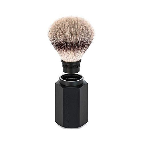 M MÜHLE MÜHLE HEXAGON Graphite 3-Piece Silvertip Fiber Shaving Set