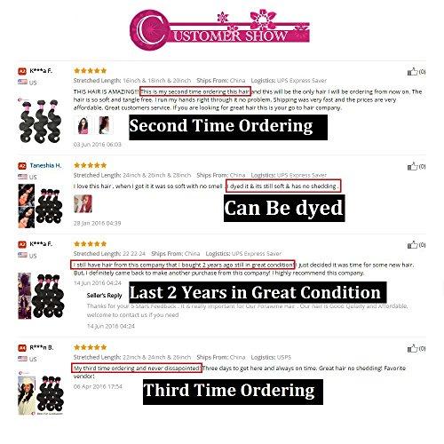 Forawme Forawme Unprocessed Body Wavy Brazilian Hair Weaves 3 Bundles 20 Inch Human Hair Weft Soft Hair Extensions Free Shedding