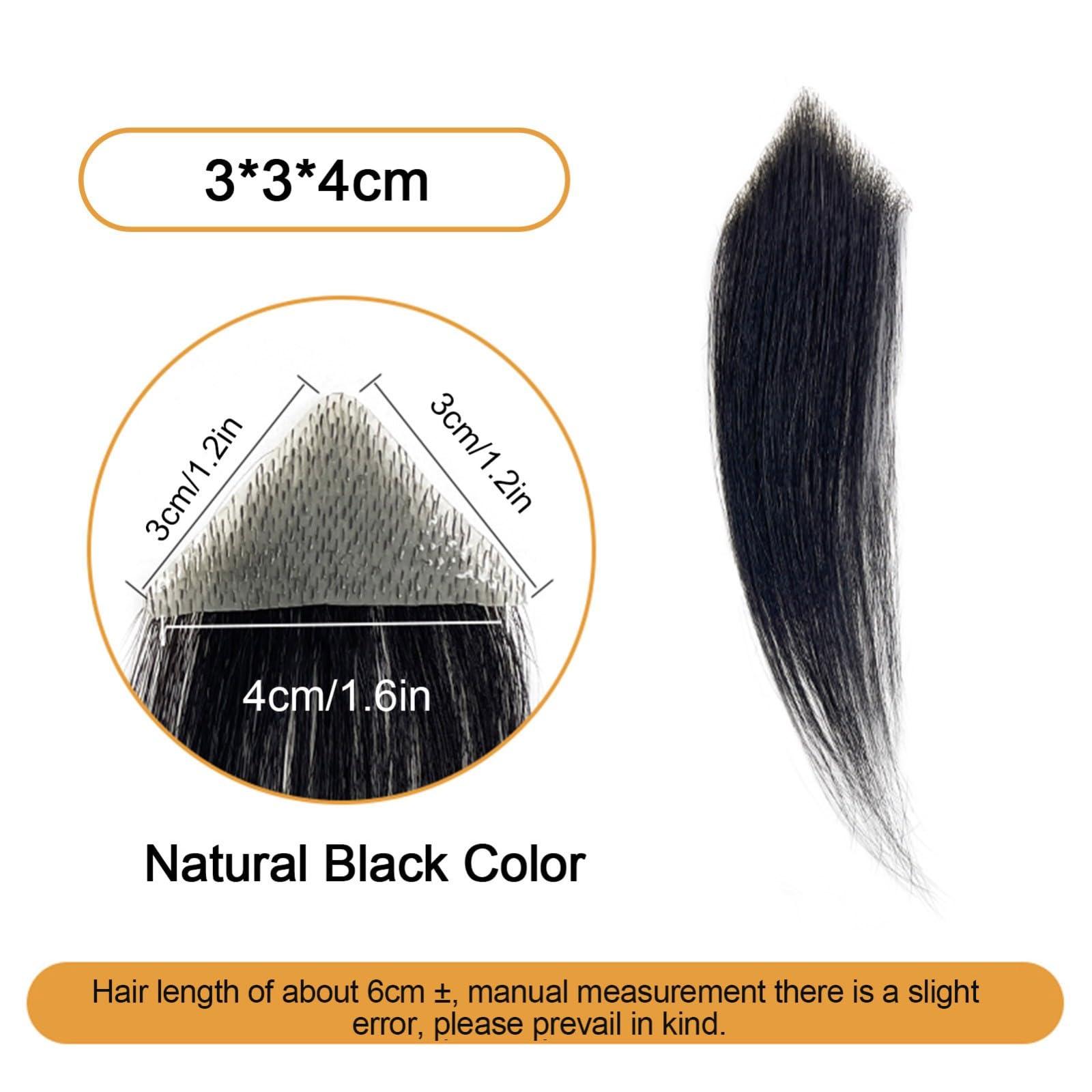 ZBYXPP ZBYXPP Front Hairline Hair Patch, Human Hair Replacement Burns Without Hair for Bald Spot Toupee Men/Women Hair Loss Cover-Up(6cm,3 * 3 * 4)