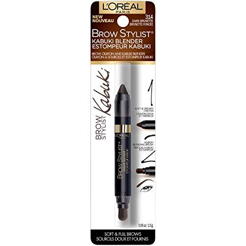L'Oréal Paris L'Oreal Paris Brow Stylist Kabuki Blender Brow Crayon, Dark Brunette, 0.05 oz.