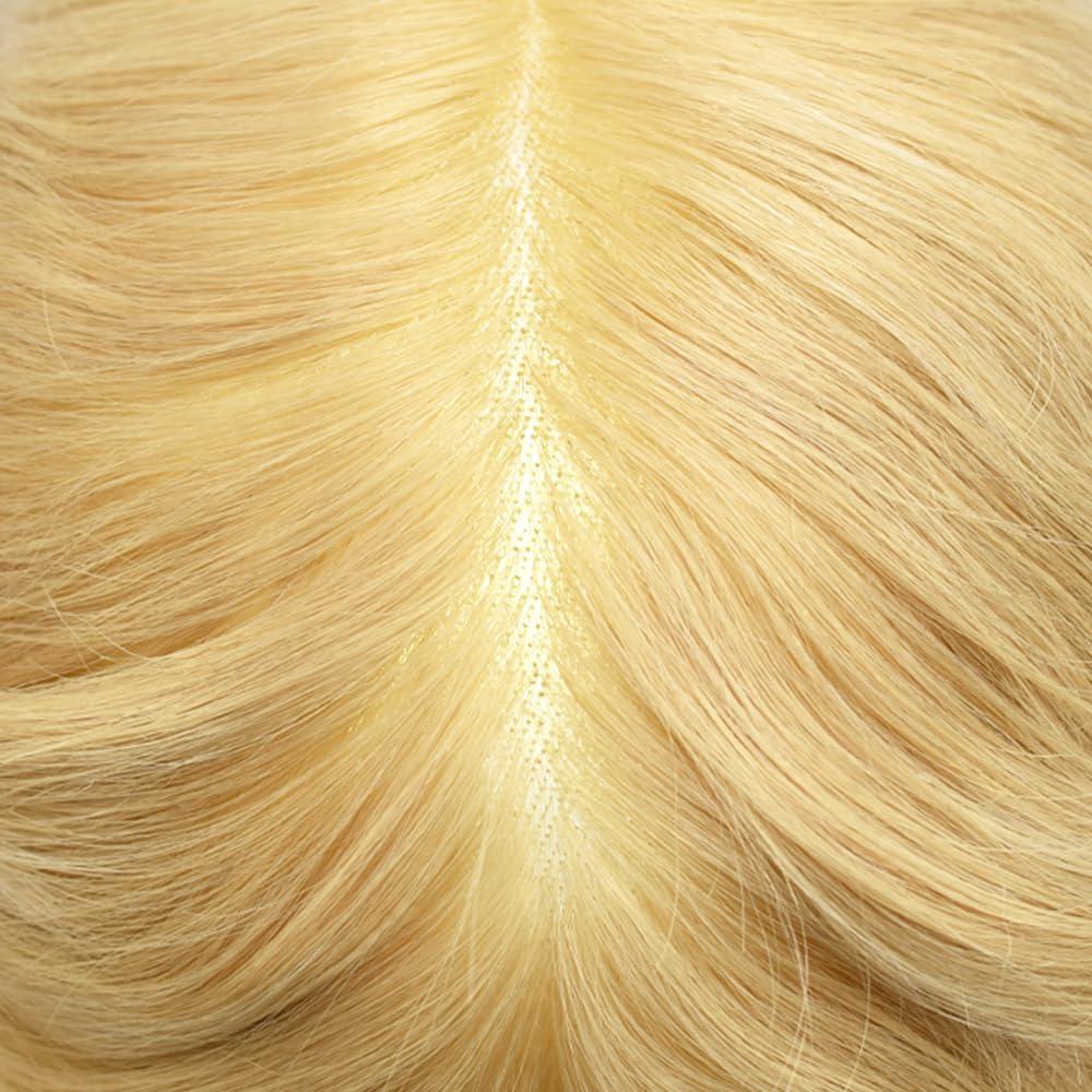 Curve Hair Curve Hair Toupee for Men Human Hair Replacement System Fine Mono Mens Toupee Hair Piece Unit Durable Poly Skin Monofilament Wigs for Men (#22R, 6\'\'X8\'\')