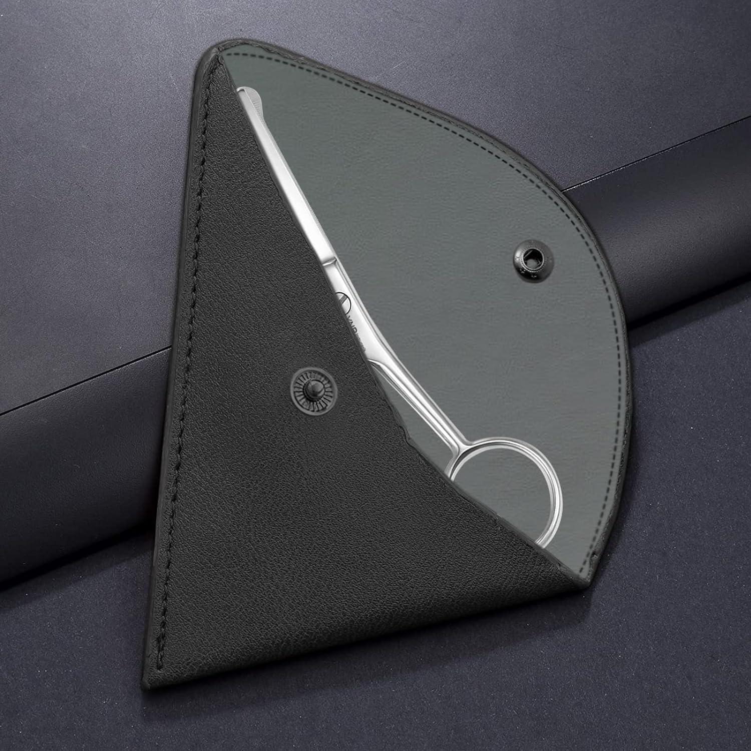 YNR 10CM Premium Nose Hair Scissors, Rounded Tip for Trimming Small Details Facial Hair, Ear Hair, Eyebrow