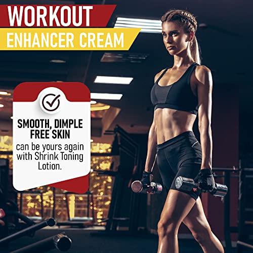 shrink Shrink Toning Lotion - Heat Activated Cellulite Cream and Firming Body Lotion for Women and Men - Body Cream for Stomach, Tummy, and Body - with Caffeine, Vitamin E, Skin Tightening Body Cream (8oz)