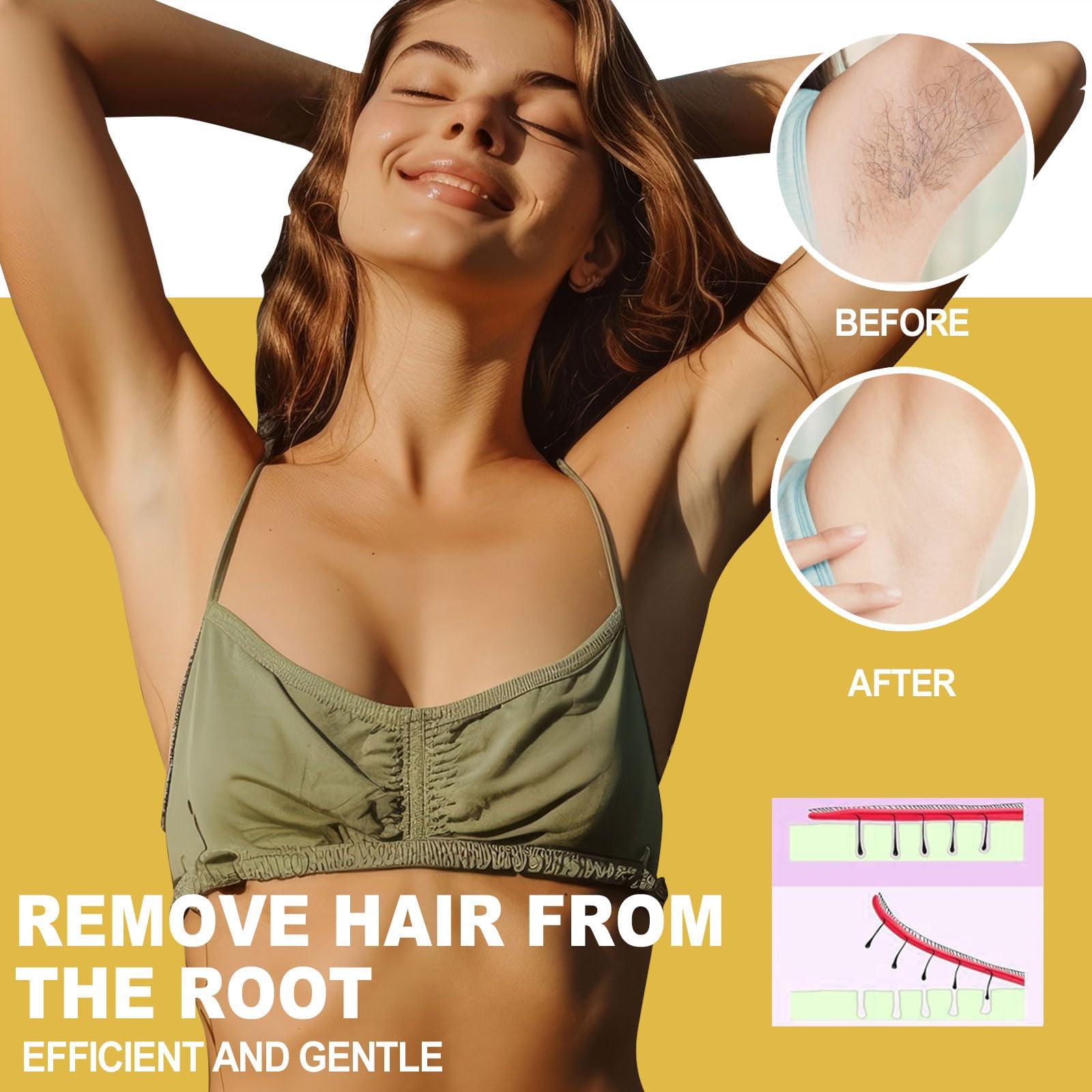 Makupala 2lb Blue Hard Wax Beads for Sensitive Skin and 2.4lb Unscented Stripless Wax Beans for Bikini Cream