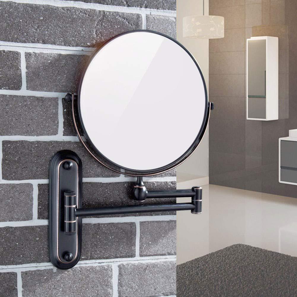 IJPDXOLBQ IJPDXOLBQ Makeup Mirror Bathroom Mirrors Wall Mounted Black with 10x Magnification, Double- Sided Makeup Mirrors Magnifying for Bathroom, 360 Free Rotation, Extendable for Home, Spa and Hotel