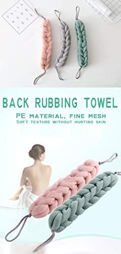 AARAINBOW AARainbow 4 Packs Long Stretch Back Sponge with Rope Handles Back Scrubber Bath Shower Mesh Sponge Exfoliating Body Scrub Stretch Braided Loofah for Men and Women(2 Gray+2 Green)