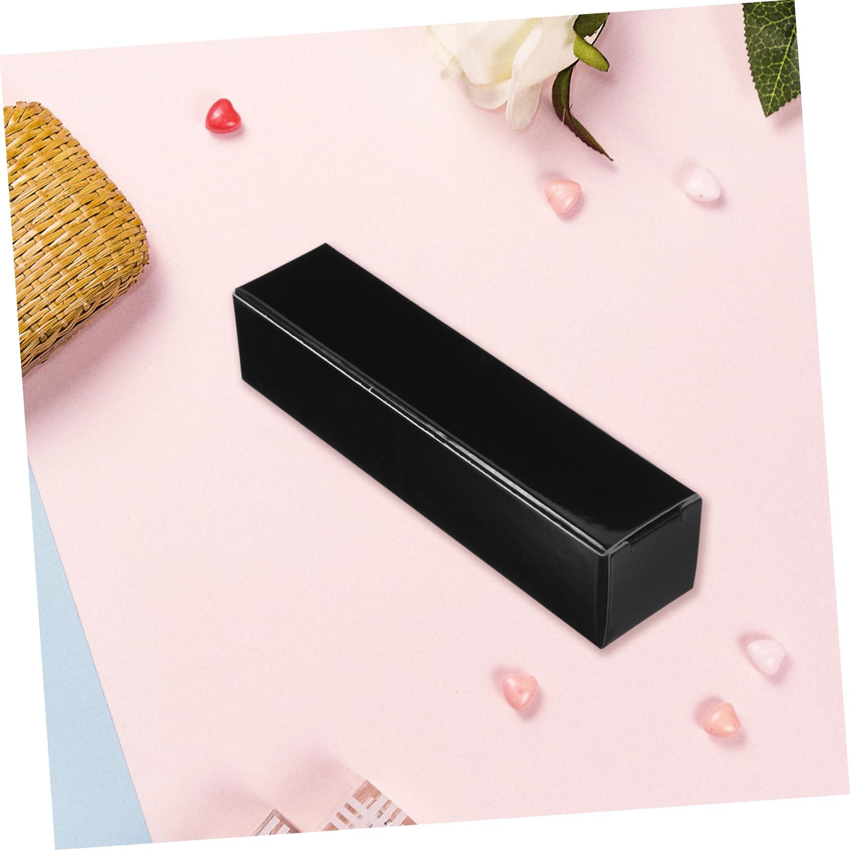 Beatifufu Beatifufu 15pcs Boxes Lipstick Box Lipstick Case Black Lip Gloss Lip Glitter Lip Tint Lip Gloss Tubes Paper Lip Gloss Storage Containers Lipstick Container Lip Gloss Packaging Boxes