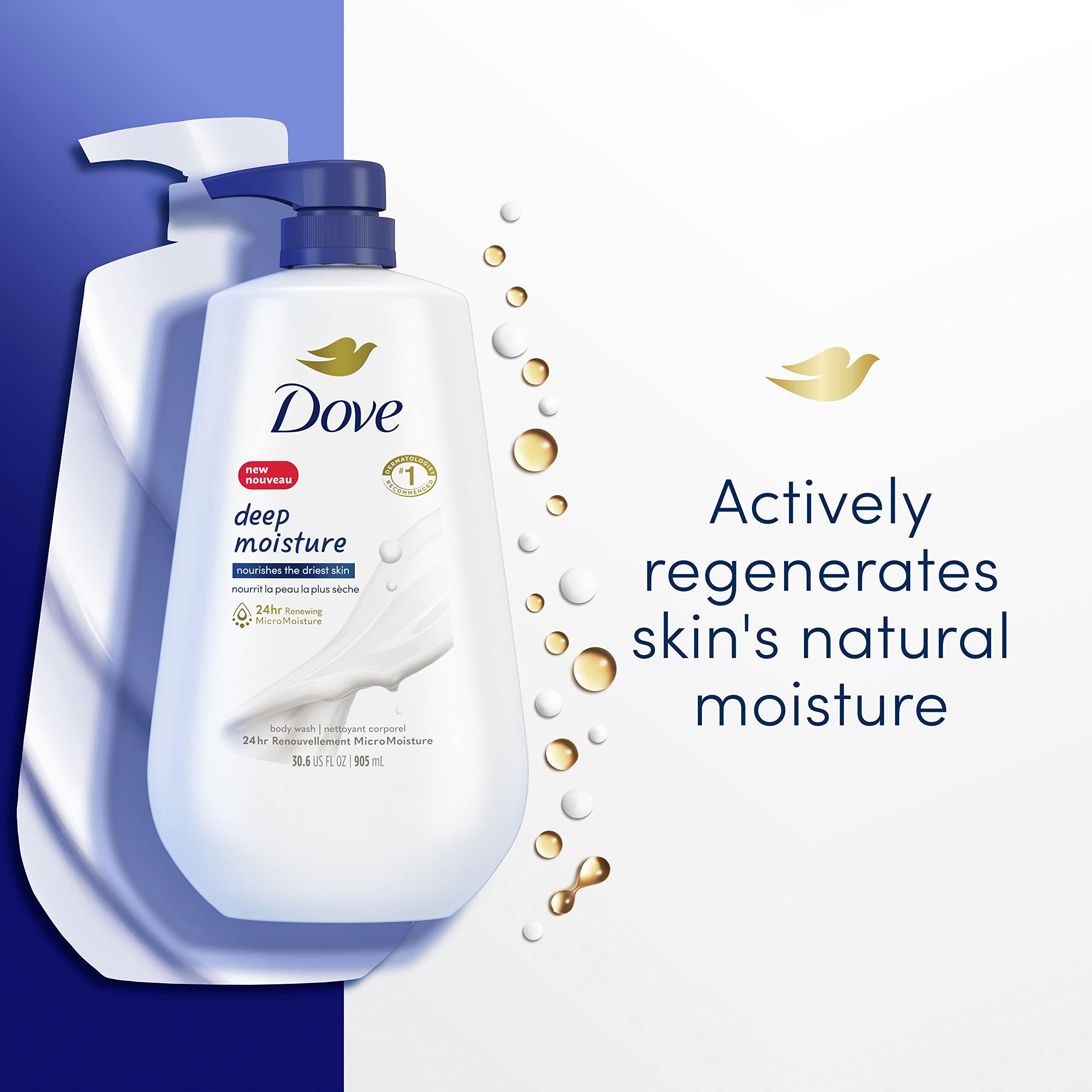 Dove Dove Beauty Bar for Softer Skin 14 Bars and Deep Moisture Body Wash for Dry Skin 30.6 oz