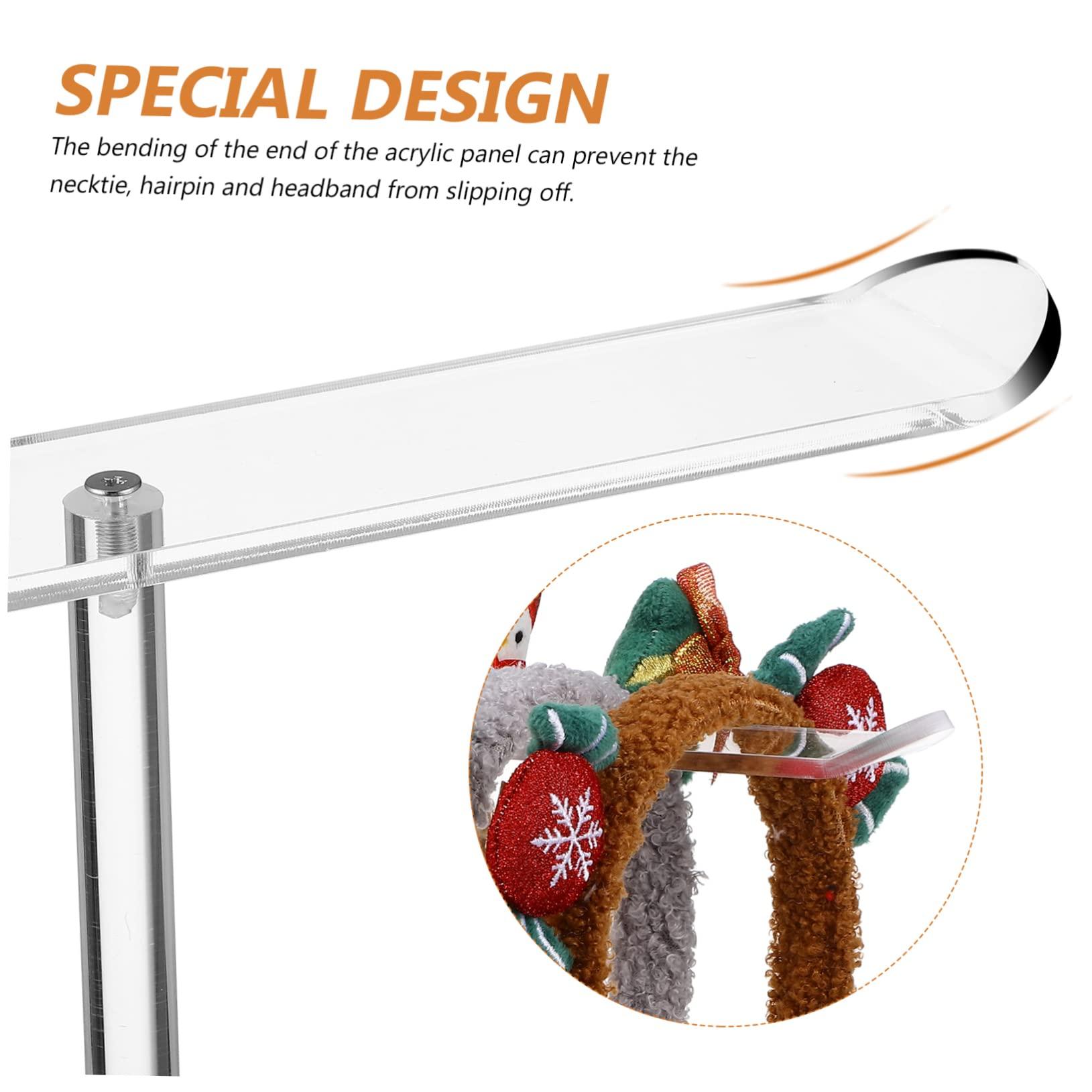 JOEBO 2 Pcs Acrylic Headband Jewel Headband Clear Headband Turban Headband Scrunchies Holder Hairband Display Rack Acrylic Watch Display Hair Accessories Storage Table Storage Rack Girl