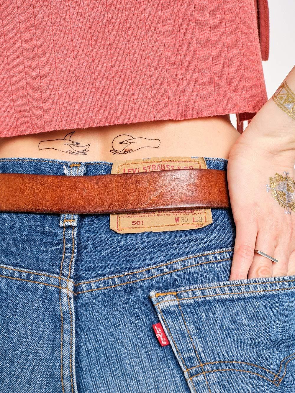 Tatsy Temporary Tattoo Set By Tatsy, The Festival Set, Shiny Glitter Gold, For Women and Men, Original, Unique Design, Cover Up, Fancy Patterns, Waterproof Tattoos, Elephant, Arrows