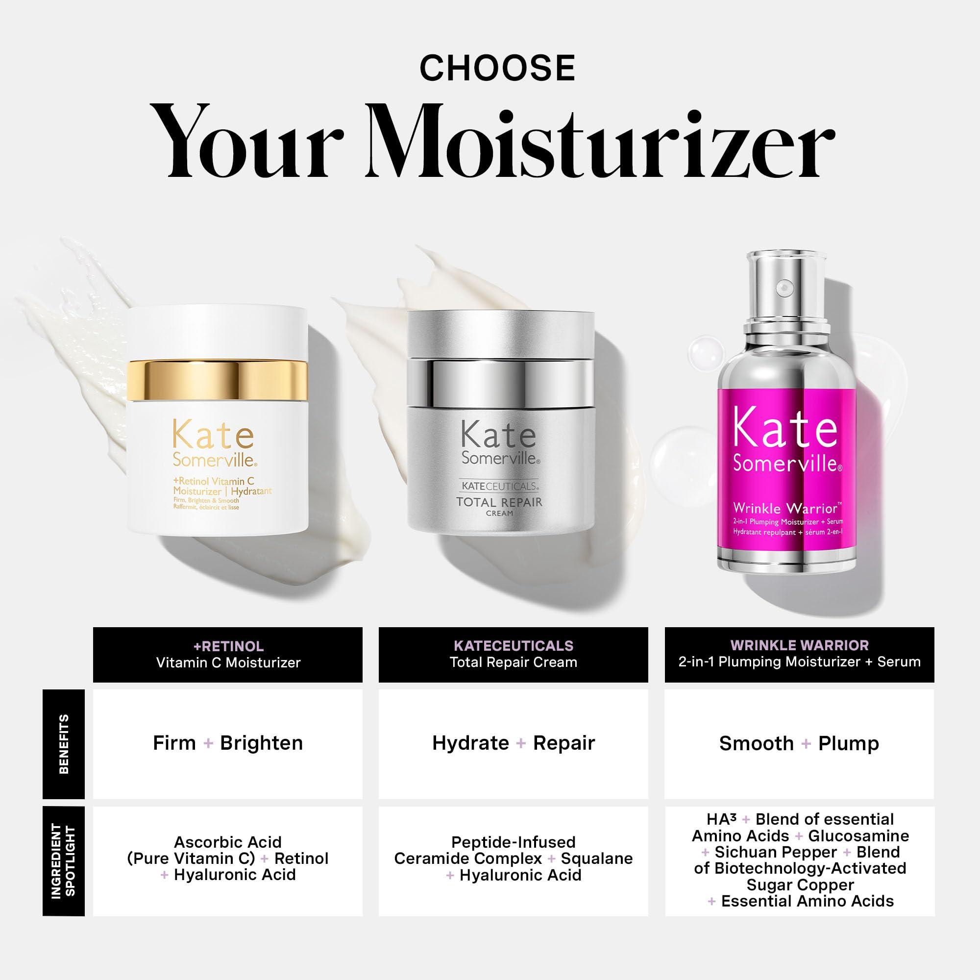 Kate Somerville Kate Somerville Retinol Vitamin C Moisturizer – Anti-Aging Overnight Face Cream Brightens, Firms and Smooth Skin, 1.7 Fl Oz