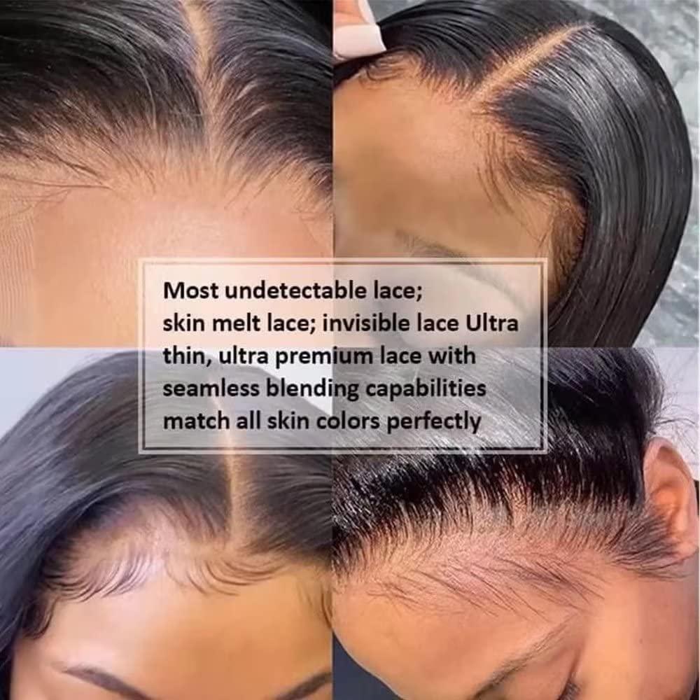 Imeya 13x6 HD Deep Part Chocolate Brown Losse Wave Lace Front Wigs Short Bob Brazilian Loose Deep Wave Virgin Invisible Lace Front Human Hair Wigs Pre Plucked With Baby Hair For Women (14 inch, Loose Wave)