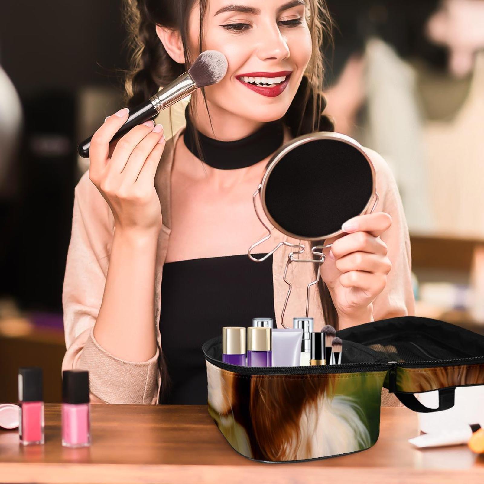 WOSHJIUK WOSHJIUK Makeup Bags for Women,Toiletry Bag for Men,Cavalier King Charles Dog,Travel Cosmetic Bag