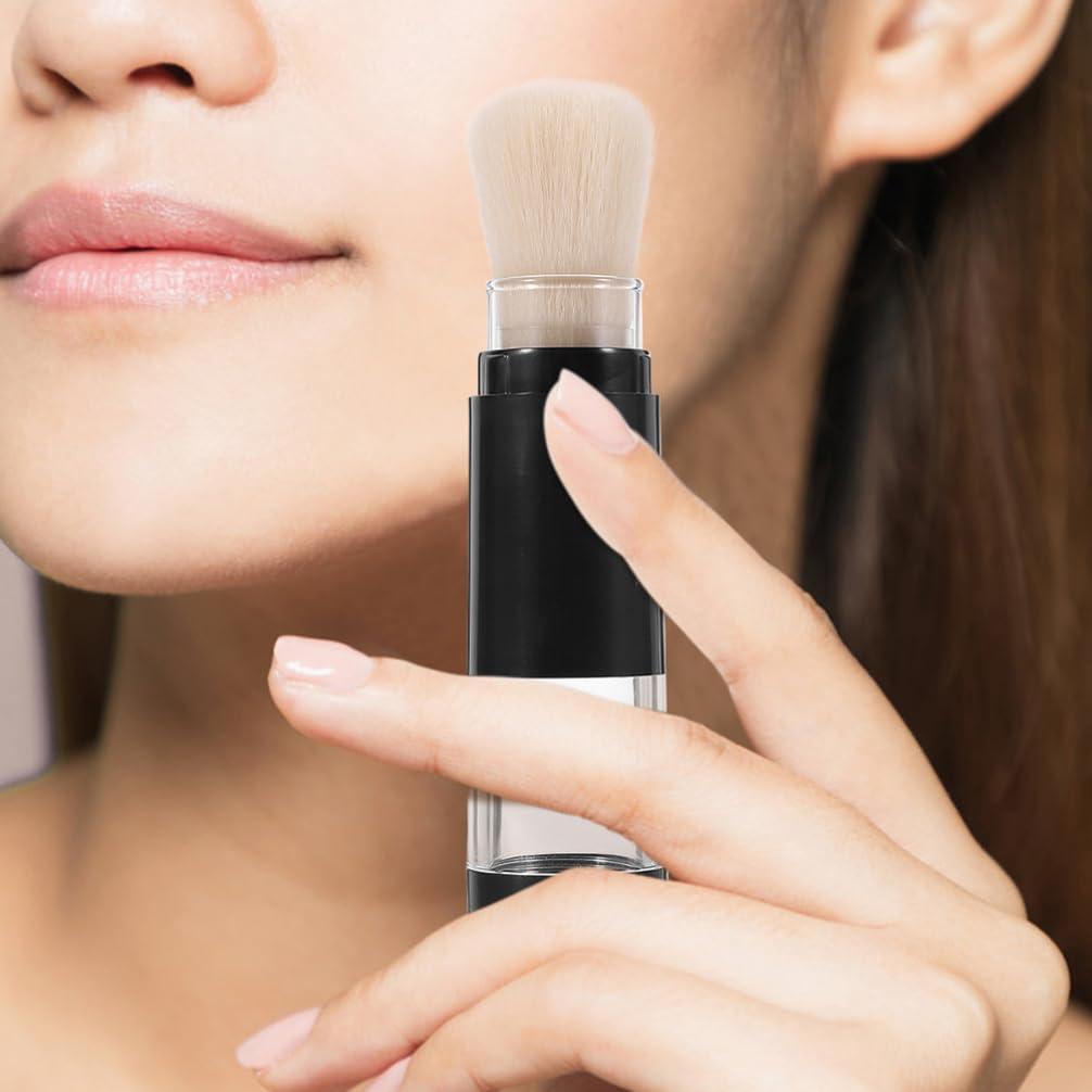 Healeved Healeved 2PCS Powder Brushes Retractable Blush Brush Makeup Brush Travel Foundation Brush with Refillable Bottle