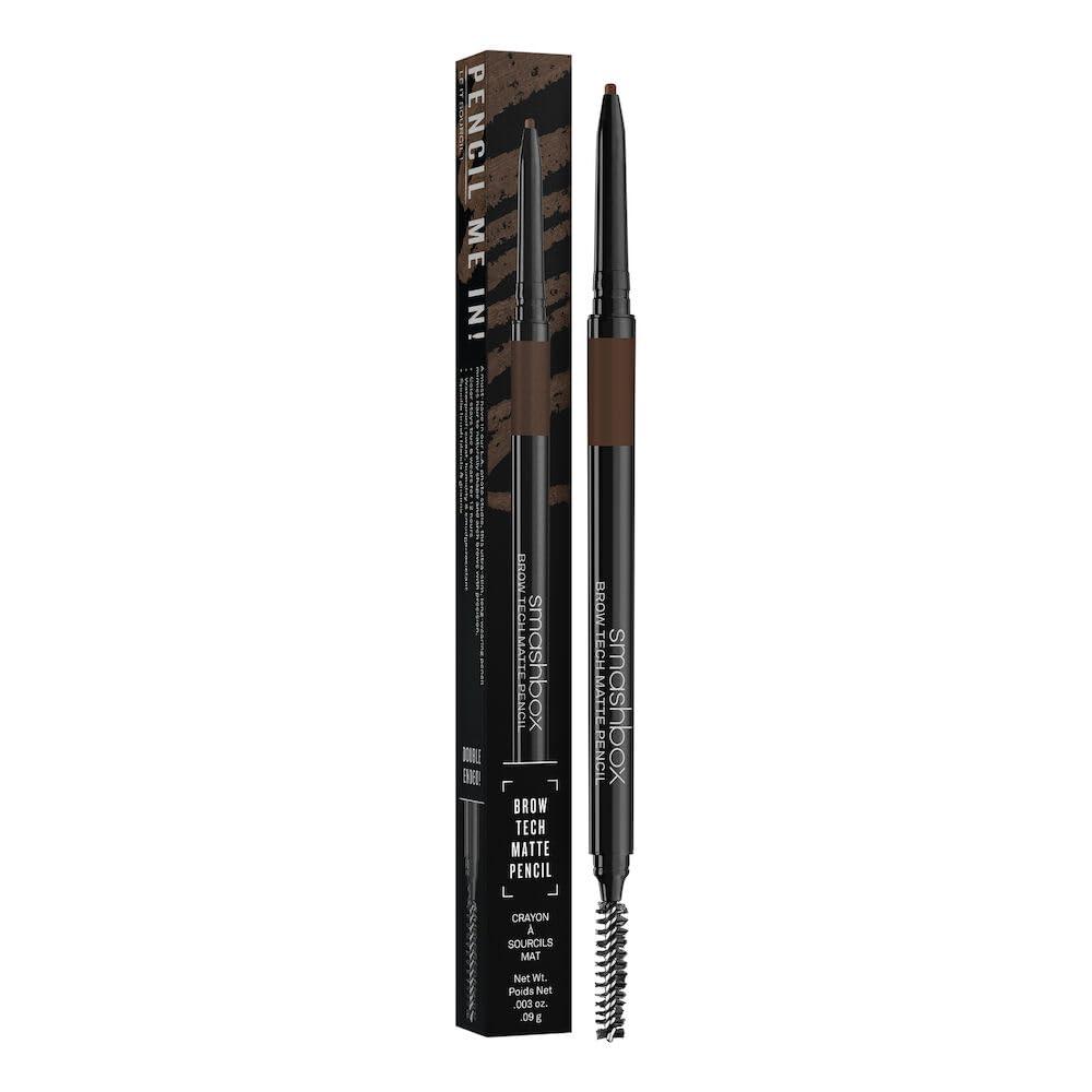 Smashbox Smashbox Brow Tech Matte Eye Brow Pencil | Waterproof, Smudge Proof + Long Lasting with Spoolie Brush, Brunette
