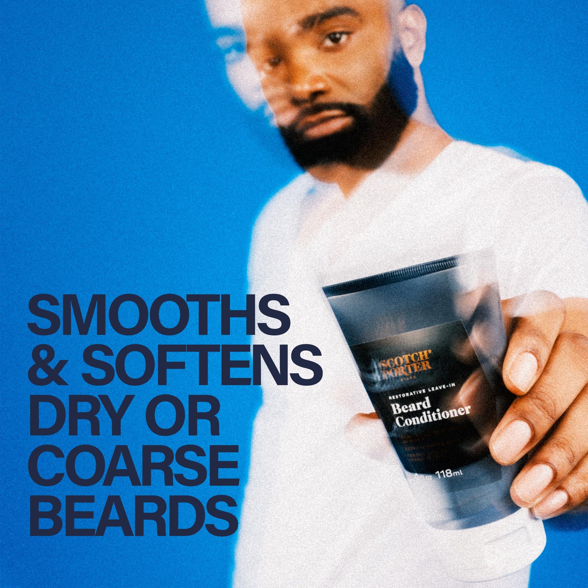 Scotch Porter Scotch Porter Restorative Leave-In Beard Conditioner Deep Conditioning Softener with Lightweight Feel, Reduces Frizz & Provides Long-lasting Hydration & Shine to Dull, Dry, Coarse Beards 4 oz.