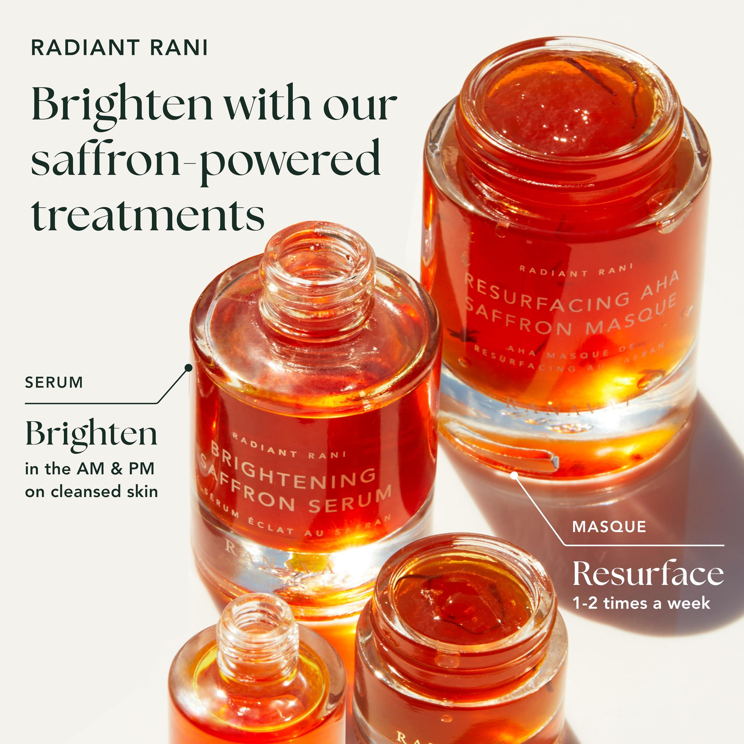 RANAVAT BOTANICS RANAVAT BOTANICS RANAVAT Radiant Rani - Brightening Saffron Serum & Retinol Eye Creme Duo - Diminish Hyperpigmentation and Increase Radiance with Facial Serum (2 Piece)