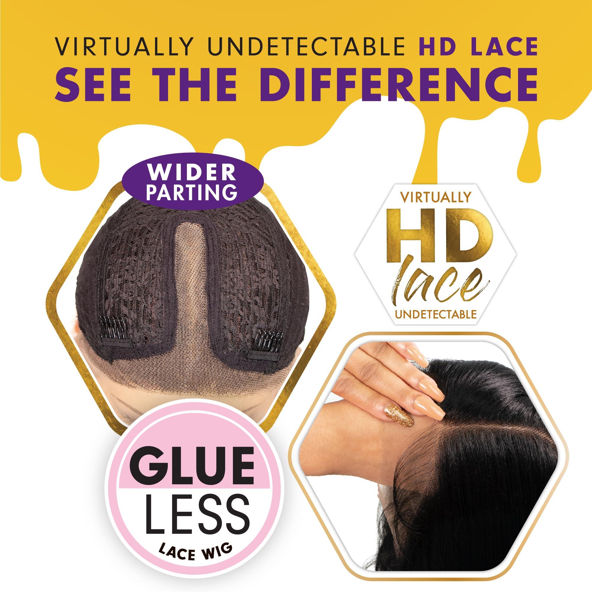 Sensationnel Sensationnel Butta lace wigs - unit 46 extra wide 5 inch deep parting synthetic preplucked hairline glueless lacefront (1B OFFBLACK)