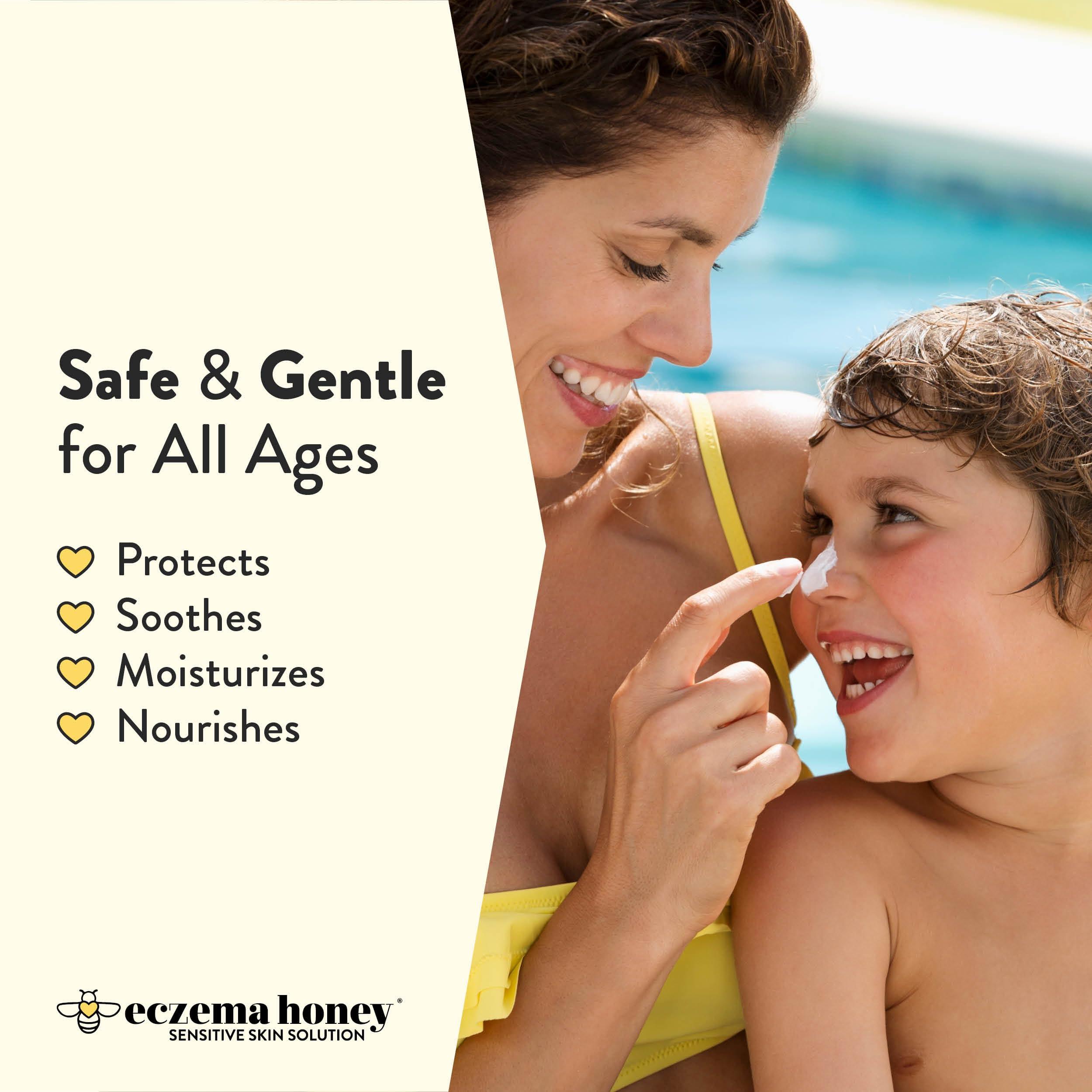 ECZEMA HONEY Eczema Honey Hydrating Mineral Sunscreen - Lightweight SPF 30 Sun Cream - Body & Face Sunscreen for All Ages (1.7 Oz)