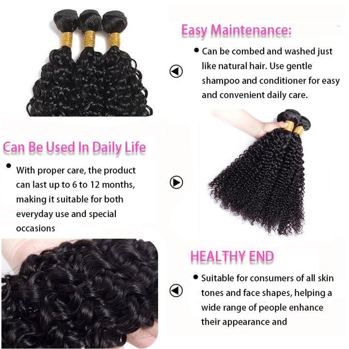 Top Remy Kinky Curly Human Hair Bundles 22 24 26 Inch Unprocessed Brazilian Virgin Remy Hair Perfect Fit for Black Women
