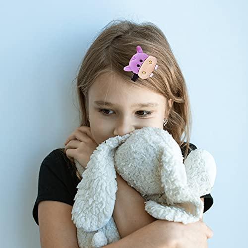 Petunny Petunny Baby Girls Hair Clips,Cute Candy Barrettes Rainbow Hair Pins for Toddlers Cute Hair Pins Snap Barrettes Fully Lined Alligator Clip for Infants Children Kids Hair Accessories(Purple Girl)