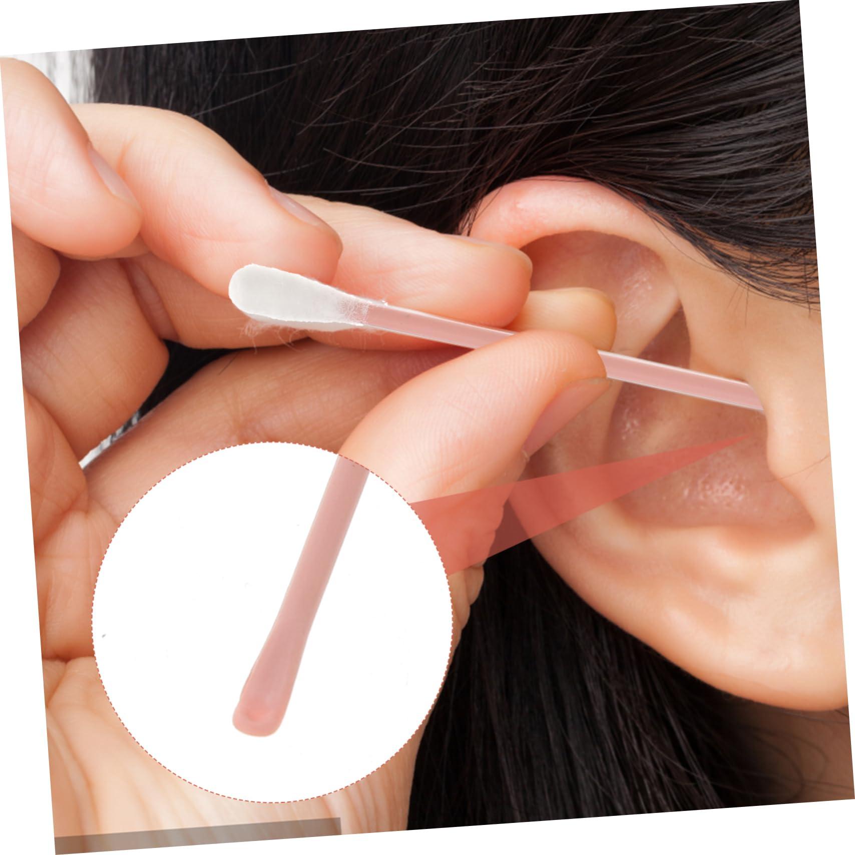 minkissy minkissy Japanese Ear Tool 80 Pack Cotton Swabs Round Box Double Tips for Ear and Makeup Cleaning