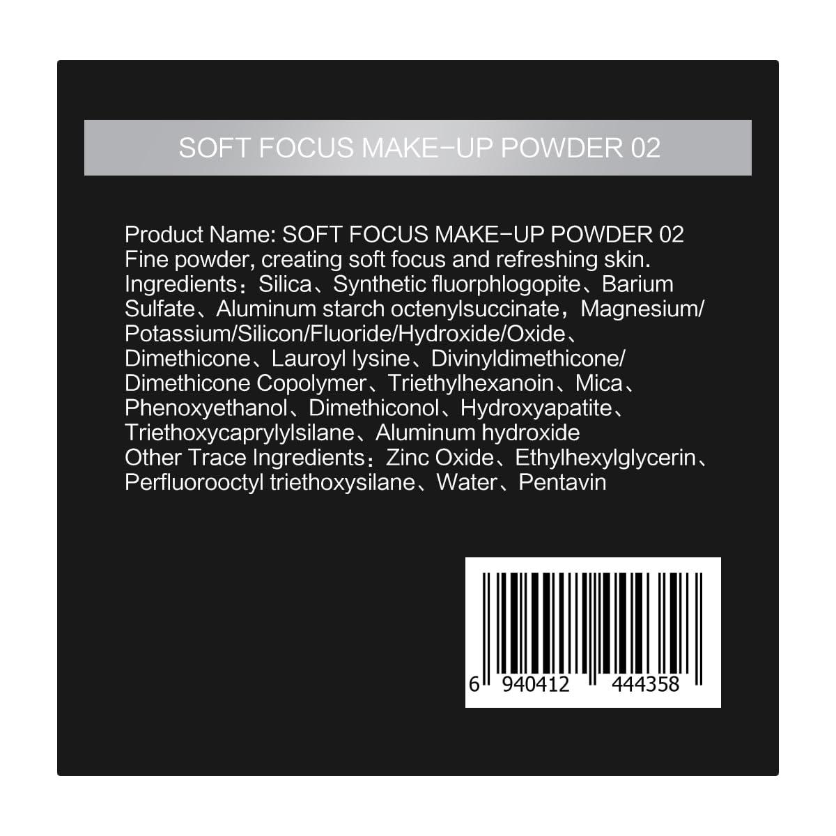 CARSLAN CARSLAN Soft Focus Loose Setting Powder, Waterproof, Matte, Oil Control, Shine Free, Talc-Free Face Powder Makeup, 24H Longwear Finishing Powder, 02 Translucent For Oily
