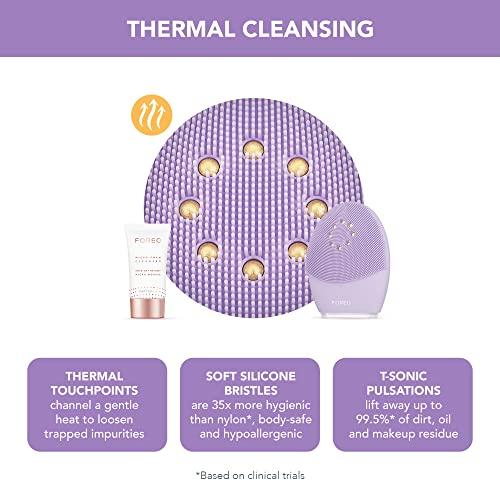 FOREO FOREO LUNA 3 plus Silicone, Facial Cleansing Brush, Face Sculpting Tool, Anti Aging Face Massager, Instant Face Lift, Enhances Absorption of Facial Skin Care Products, Normal skin