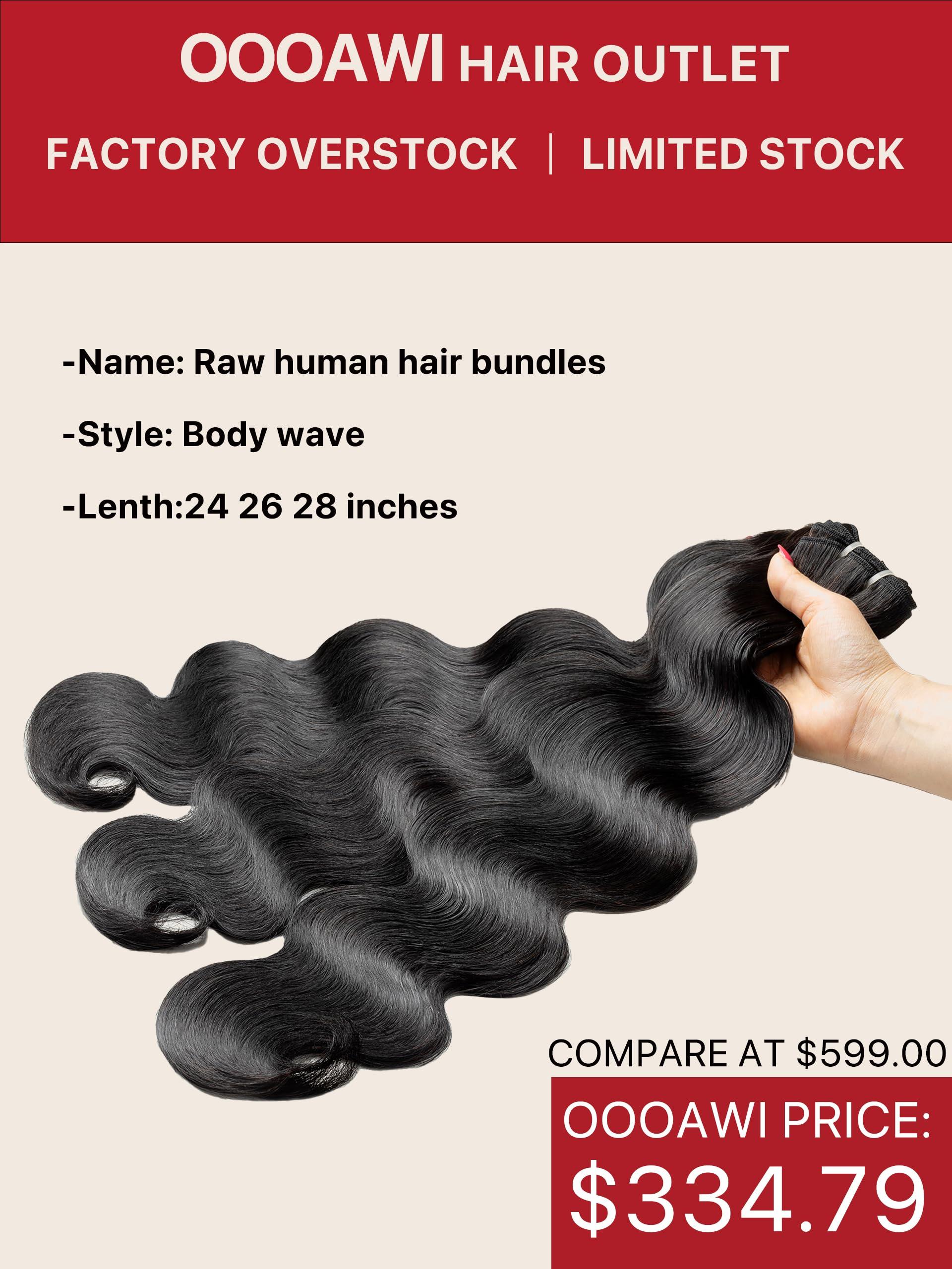 Eeuelu Raw Hair Bundles Body Wave Bundles Human Hair 242628 Inches Keep Soft Always Tangle-Free 100% Unprocessed Raw Vietnamese Hair BundlesBLACK GEM HAIR-Always Keep Gorgeousness!