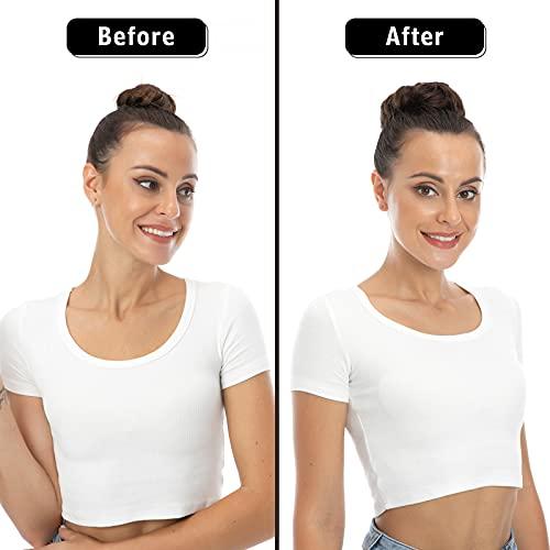 Bella Hair Bella Hair 100% Human Hair Scrunchies for Women Messy Bun Hair Piece Wavy/Curly Up-Do Ponytail Extension (#30 Medium Auburn/Red Brown)