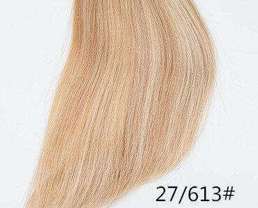 Star Beauty 1 100% Remy Human Hair 15\"-24\" Straight Invisible Halo Wire Human Hair Extensions One Piece 80G (24 inch, 27#/613)