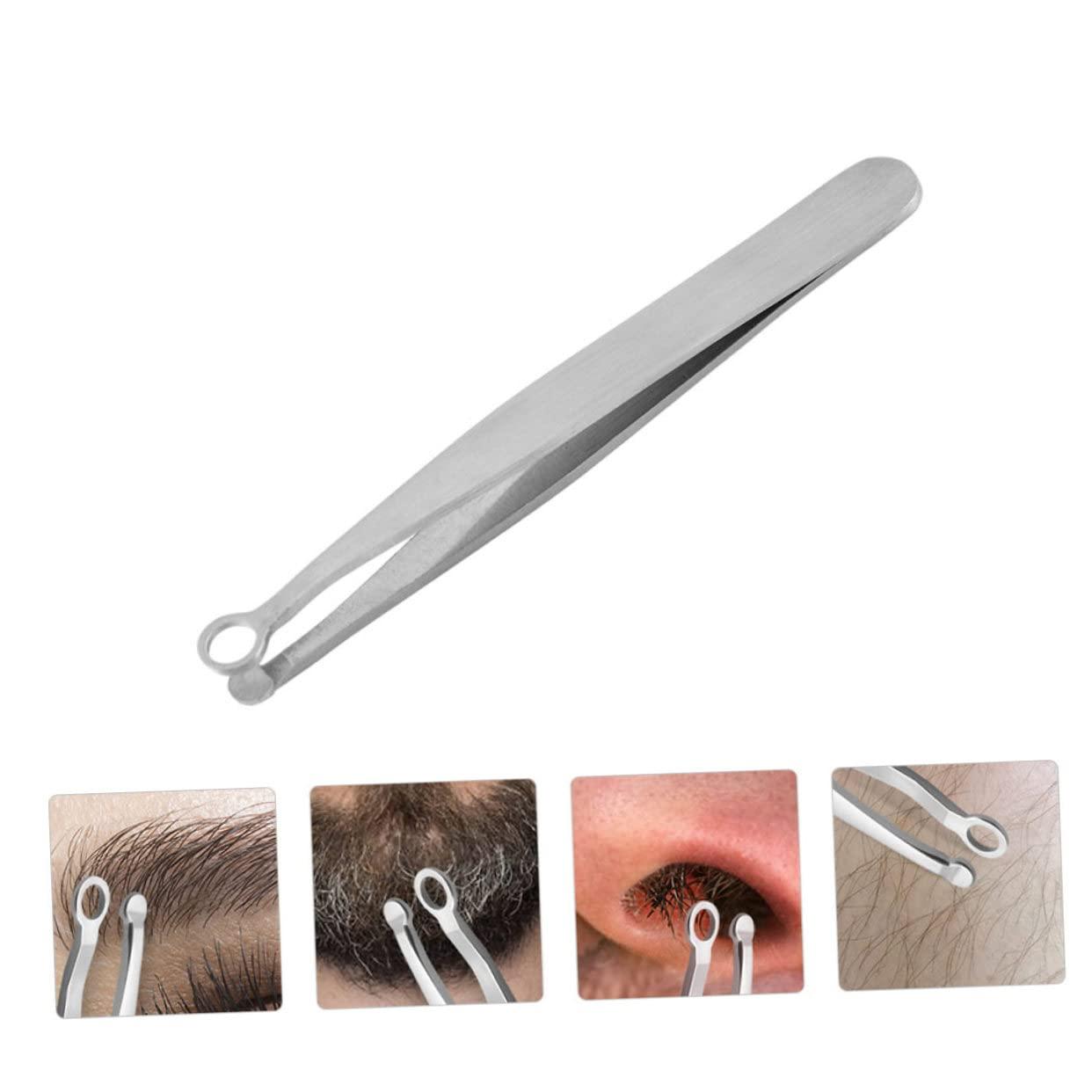 Hemoton Hemoton 4 Pcs Nose Hair Scissors Nasal Hair Clip Remover Stainless Steel Tweezer Nose Hair Trimmer Nose Hair Clip Nose Hair Tweezer Nasal Hair Cutter Beard Trimmer Tool Leg Hair Trimmer