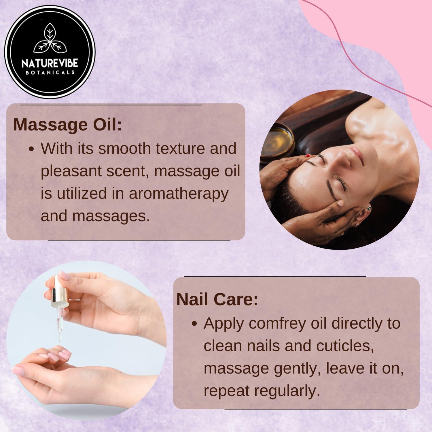 Naturevibe Botanicals Naturevibe Botanicals Comfrey Oil 32 Ounces | 100% Pure and Natural | Great for Skin Care and Hair Care