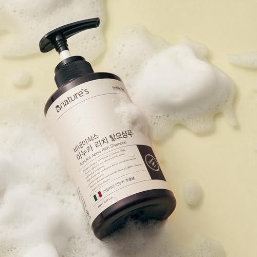 Bnature\'s Annurca Rich Hypoallergenic Hair Loss Relief Shampoo with Anuka Apple Extract. 16.23 FL OZ. Sensitive Scalp Care and Cleansing