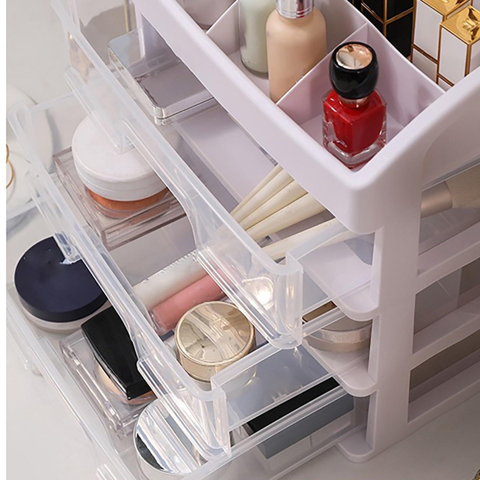 BGHEWRT BGHEWRT Makeup Organizer with Drawers, Cosmetic Display Cases, Makeup Storage Box, White