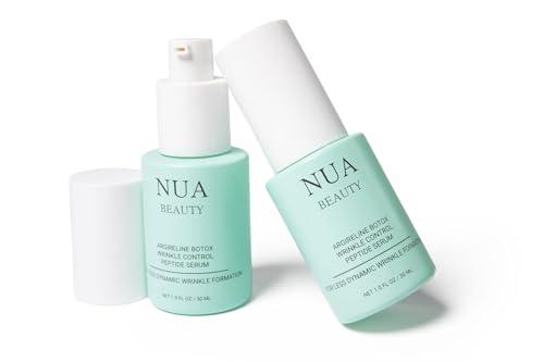 NUA BEAUTY Argireline Peptide Serum with Matrixyl 3000 Botox Alternative for Anti-Aging, Fine Lines, and Wrinkle Reduction Hydrating, Vegan Formula 1 Fl Oz (30ml)