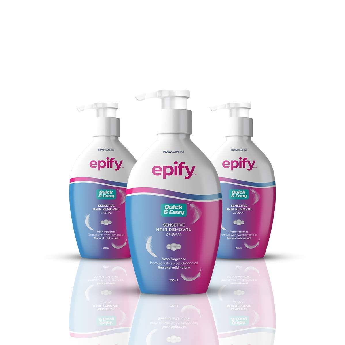 epify by bubbly Epify Intimate Hair Removal Cream for Men and Women - Sensitive Skin, Pubic & Bikini Areas (Pack of 3)