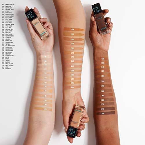 Maybelline New York Maybelline Fit Me Matte + Poreless Liquid Foundation Makeup, Pure Beige, 2 COUNT Oil-Free Foundation
