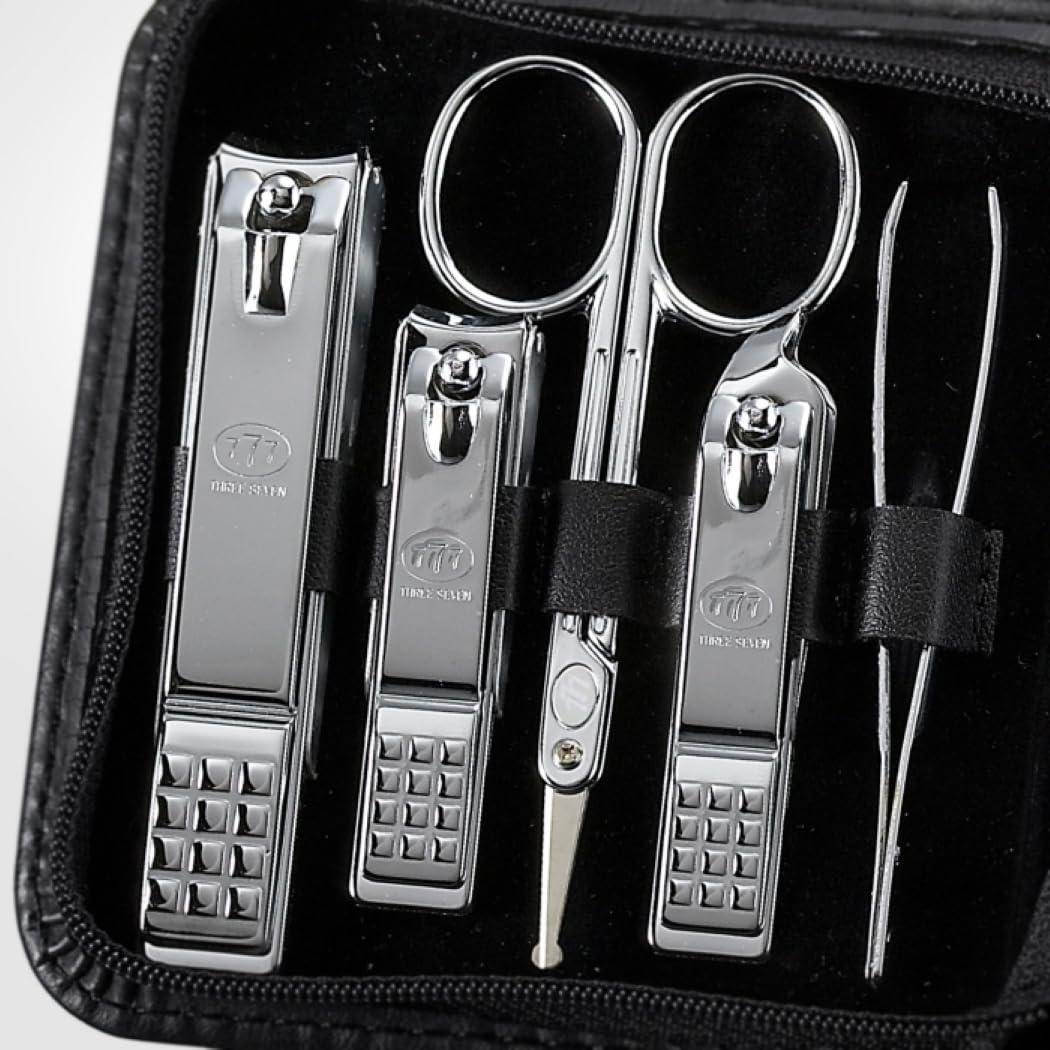 Three Seven (777) Korean Nail Clippers! World No. 1. Three Seven (777) Travel Manicure Grooming Kit Nail Clipper Set Made in Korea Since 1975 (11 PCs-A)